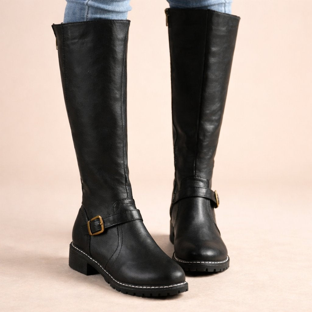 Sandra | Botas Cano Alto de Couro Mulher com Zíper