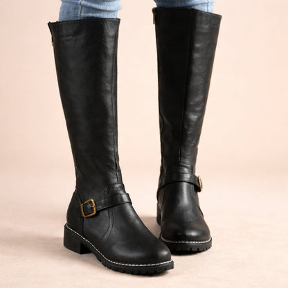 Sandra | Botas Cano Alto de Couro Mulher com Zíper