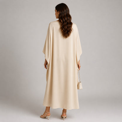 Saoirse | Women's Holiday Party Dress Draped Cape Maxi Evening Gown
