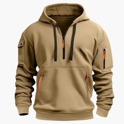 Sérgio | Hoodie Homem com Capuz e Múltiplos Bolsos com Zíper