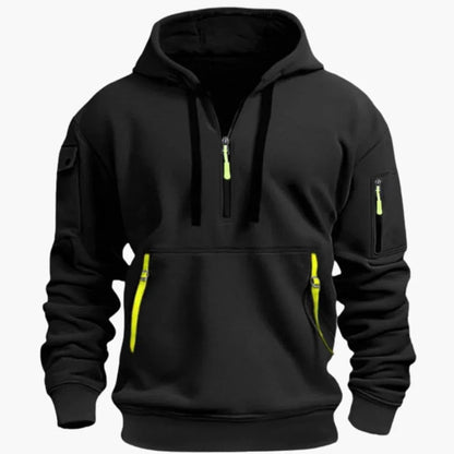 Sérgio | Hoodie Homem com Capuz e Múltiplos Bolsos com Zíper