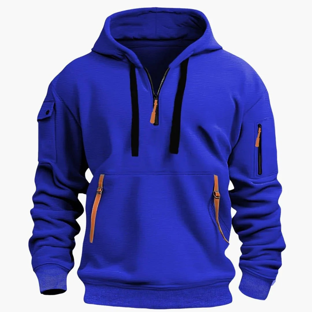 Sérgio | Hoodie Homem com Capuz e Múltiplos Bolsos com Zíper