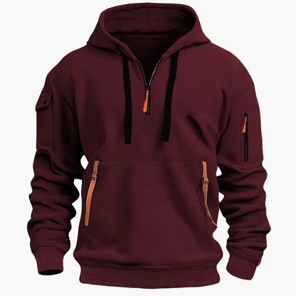 Sérgio | Hoodie Homem com Capuz e Múltiplos Bolsos com Zíper