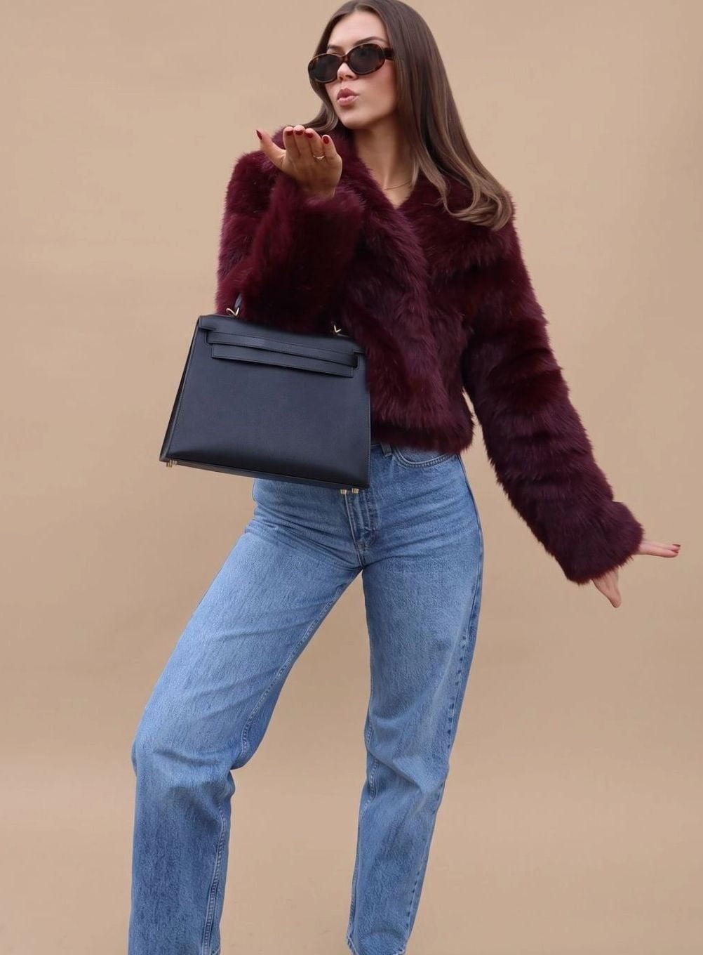 Mila | Women's Short Faux Fur Jacket Fitted Soft Winter Coat
