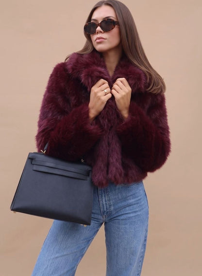 Mila | Women's Short Faux Fur Jacket Fitted Soft Winter Coat
