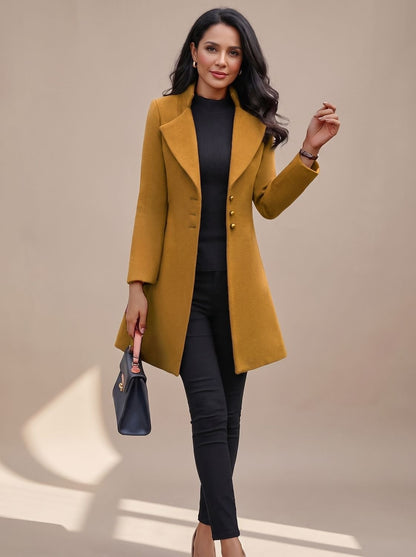 Sílvia | Trench Coat Comprido Mulher Gola Reversa Botões