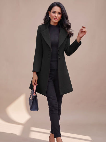 Sílvia | Trench Coat Comprido Mulher Gola Reversa Botões