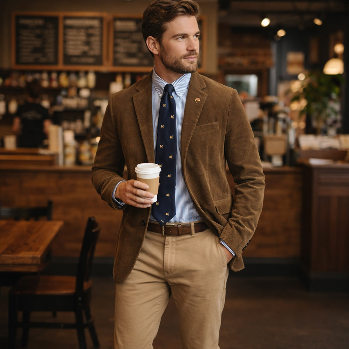 Simão | Blazer de Veludo Cotelê Homem Americana Vintage