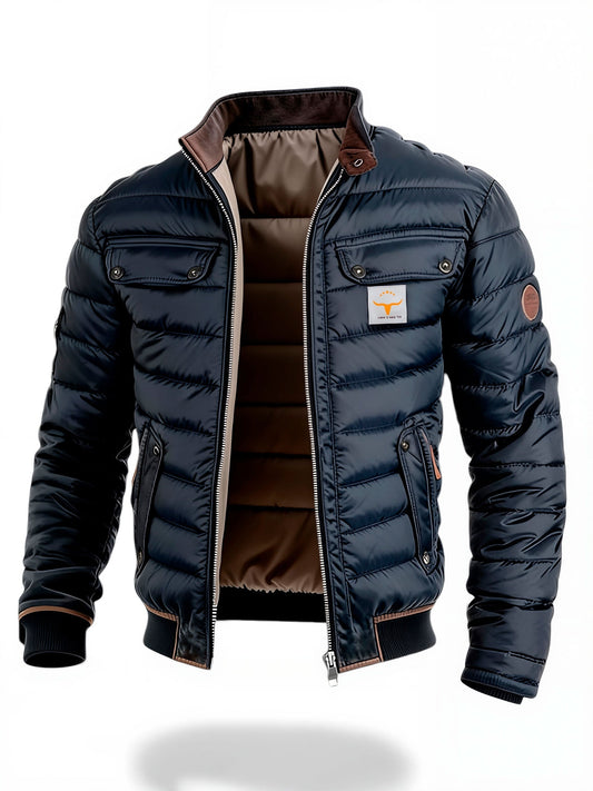 Simão | Puffer Jacket Acolchoado Homem Gola Alta com Bolsos