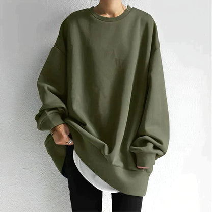 Sofia | Camisola Oversize Mulher Gola Redonda Manga Longa