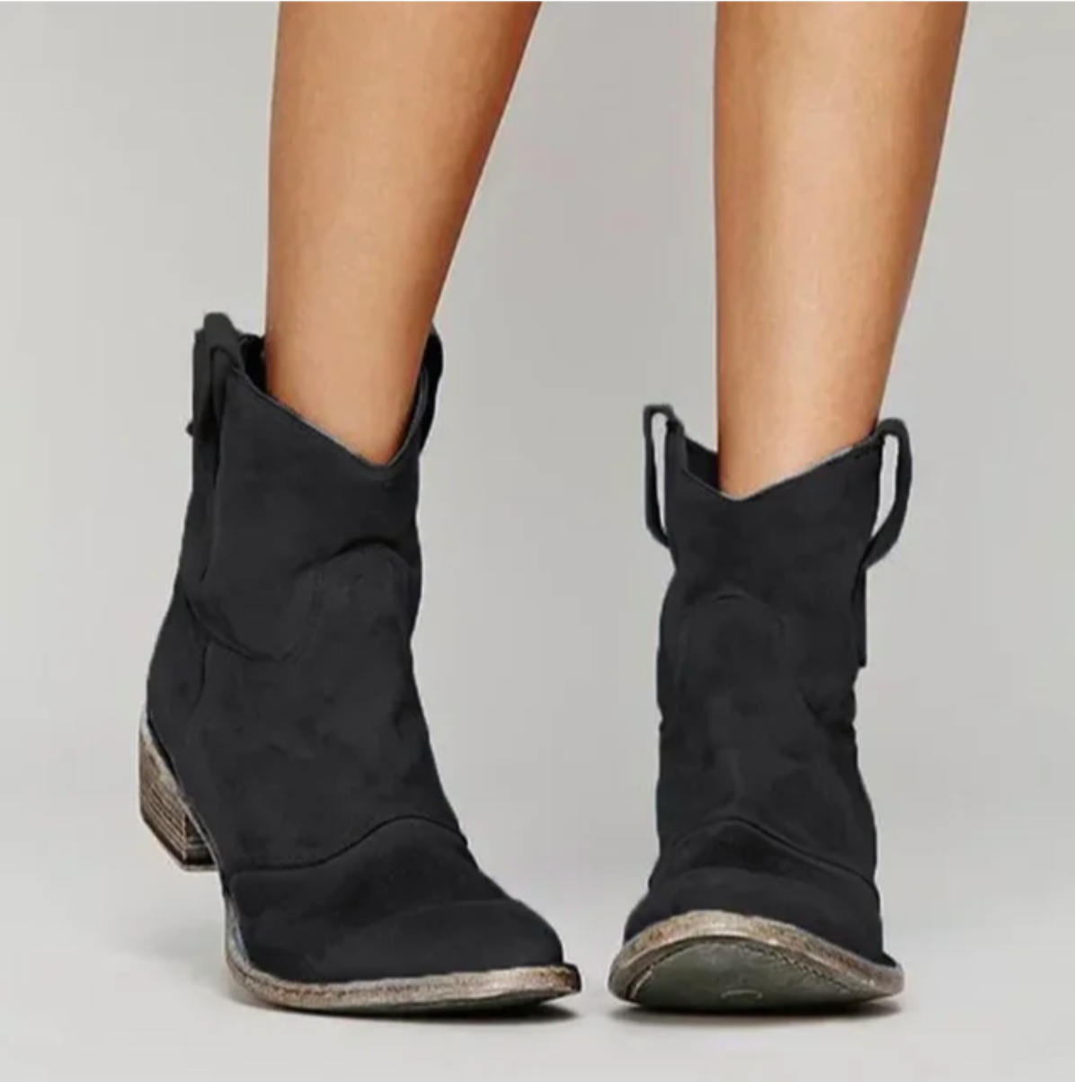 Teresa | Botas Cowboy de Camurça Mulher Cano Médio