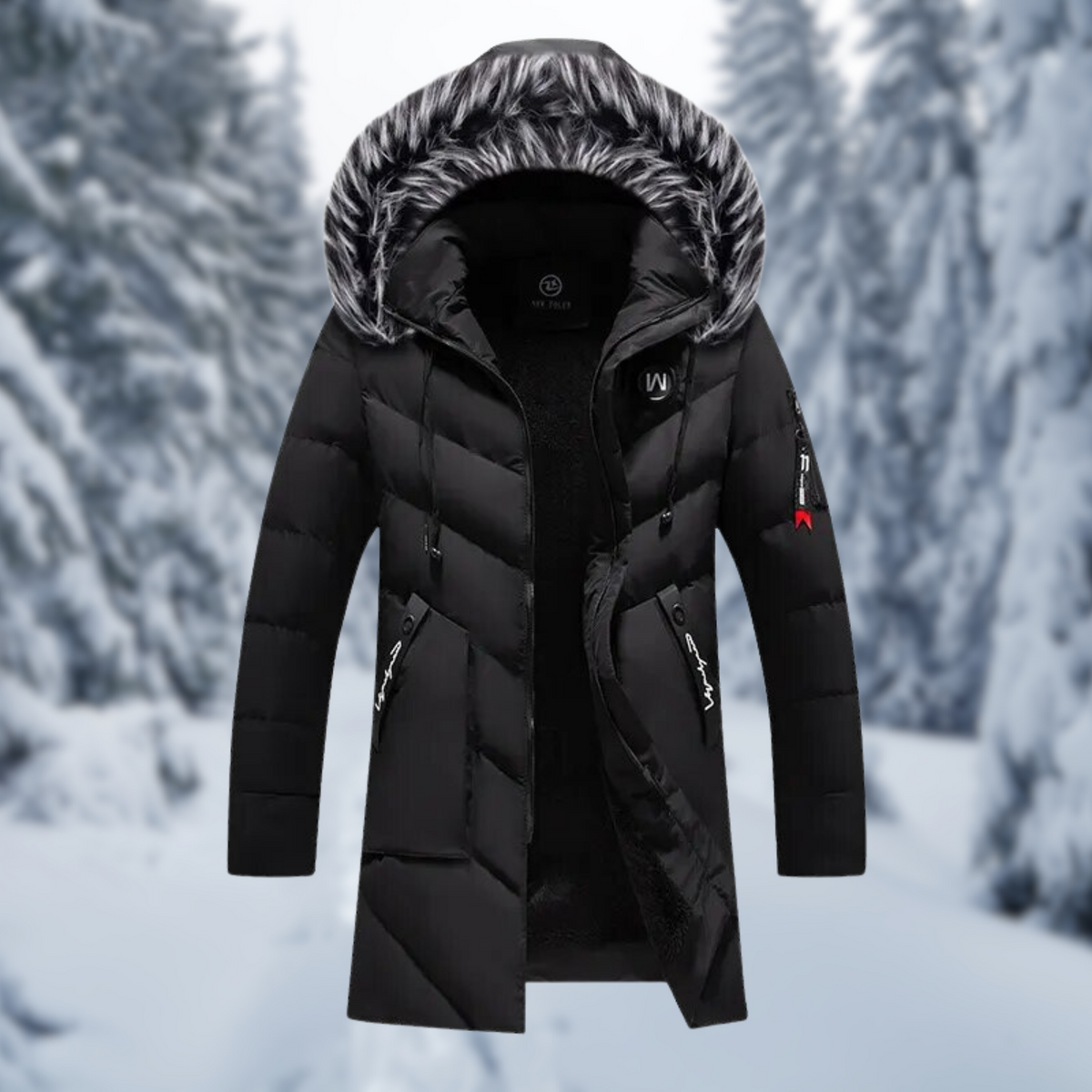 Thaddeus | Men's Winter Puffer Parka with Faux Fur Hood