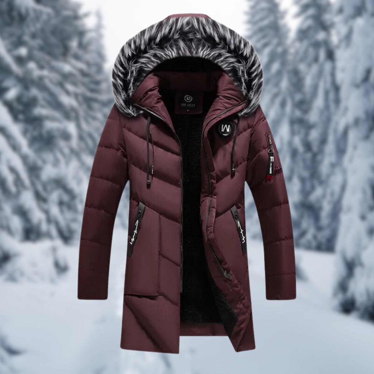 Thaddeus | Men's Winter Puffer Parka with Faux Fur Hood