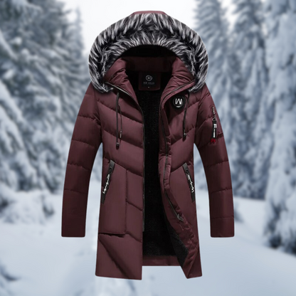 Thaddeus | Men's Winter Puffer Parka with Faux Fur Hood