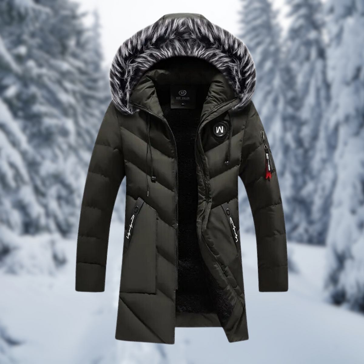 Thaddeus | Men's Winter Puffer Parka with Faux Fur Hood