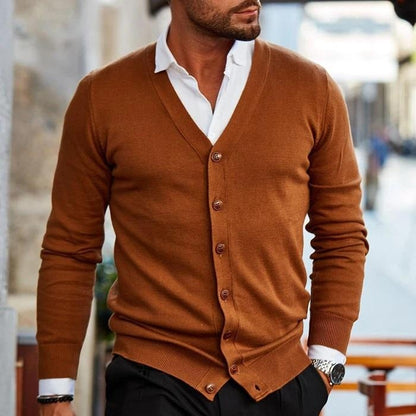 Tomás | Cardigan Homem Decote em V com Botões