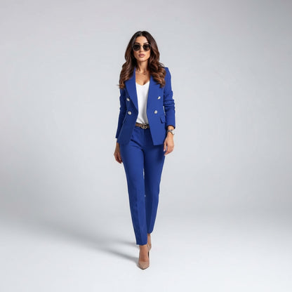 Vanessa | Conjunto Blazer Mulher Calças Slim-Fit Elegante