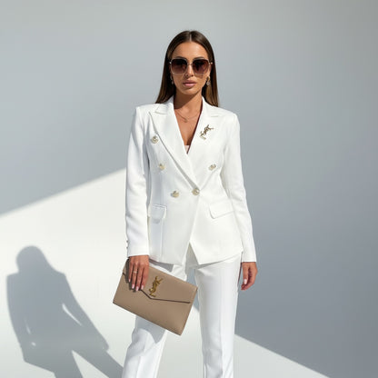 Vanessa | Conjunto Blazer Mulher Calças Slim-Fit Elegante