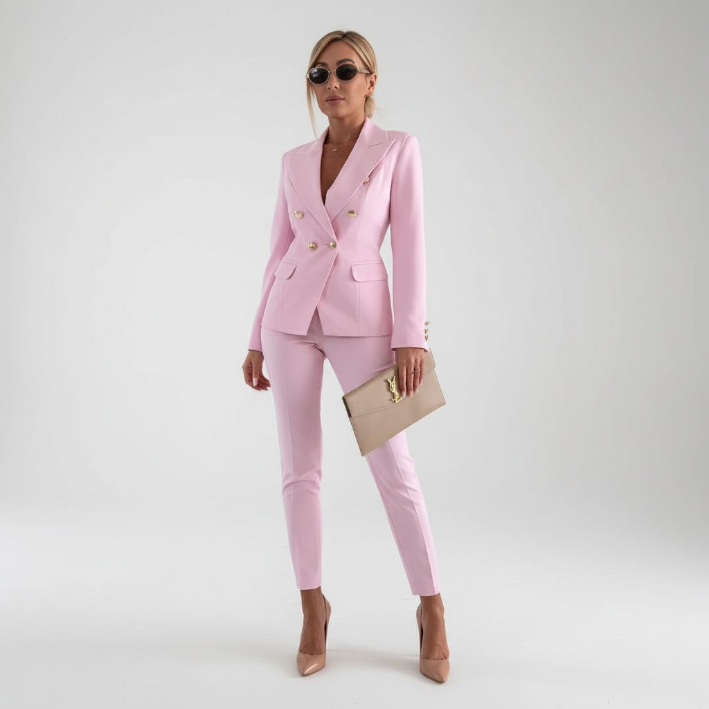 Vanessa | Conjunto Blazer Mulher Calças Slim-Fit Elegante