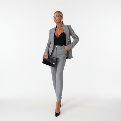 Vanessa | Conjunto Blazer Mulher Calças Slim-Fit Elegante