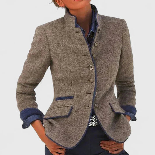 Vera | Blazer de Lã Mulher Gola Alta Ajustado