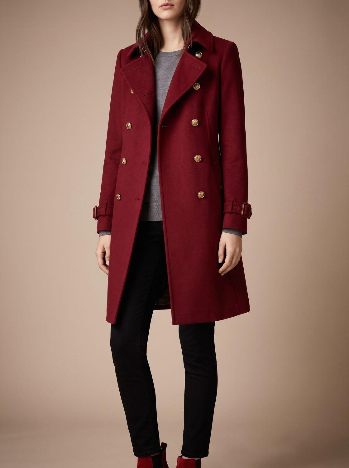 Janelle | Women's Midi Double Breasted Wool Blend Coat Winter Overcoat
