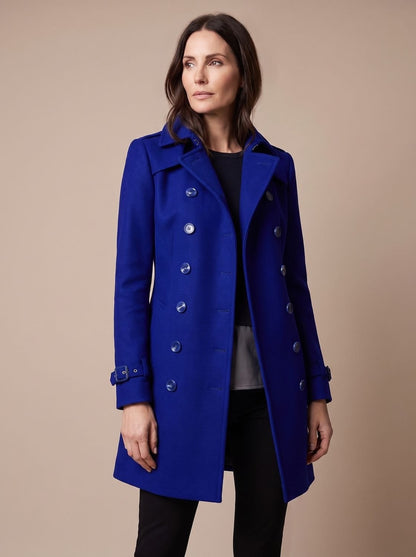 Janelle | Women's Midi Double Breasted Wool Blend Coat Winter Overcoat