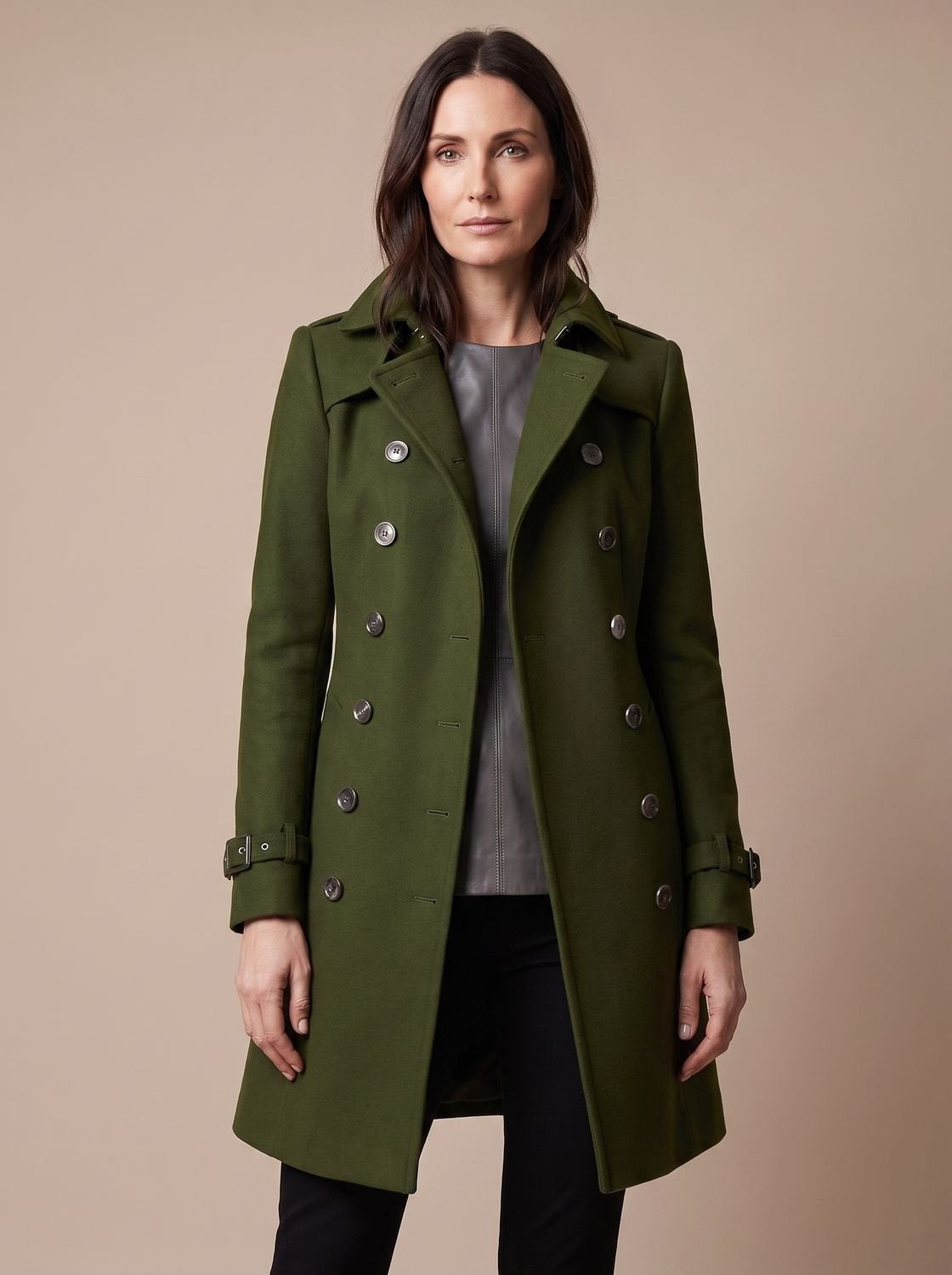 Janelle | Women's Midi Double Breasted Wool Blend Coat Winter Overcoat