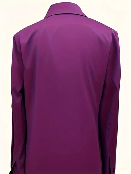 Vivienne | Women's Satin Blouse Collared V-Neck Long Sleeve