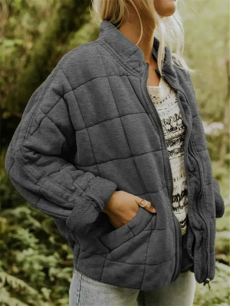 Willa | Women's Oversized Quilted Jacket with Stand Collar