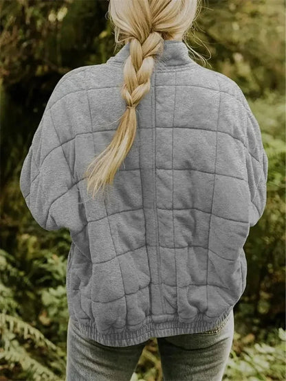 Willa | Women's Oversized Quilted Jacket with Stand Collar