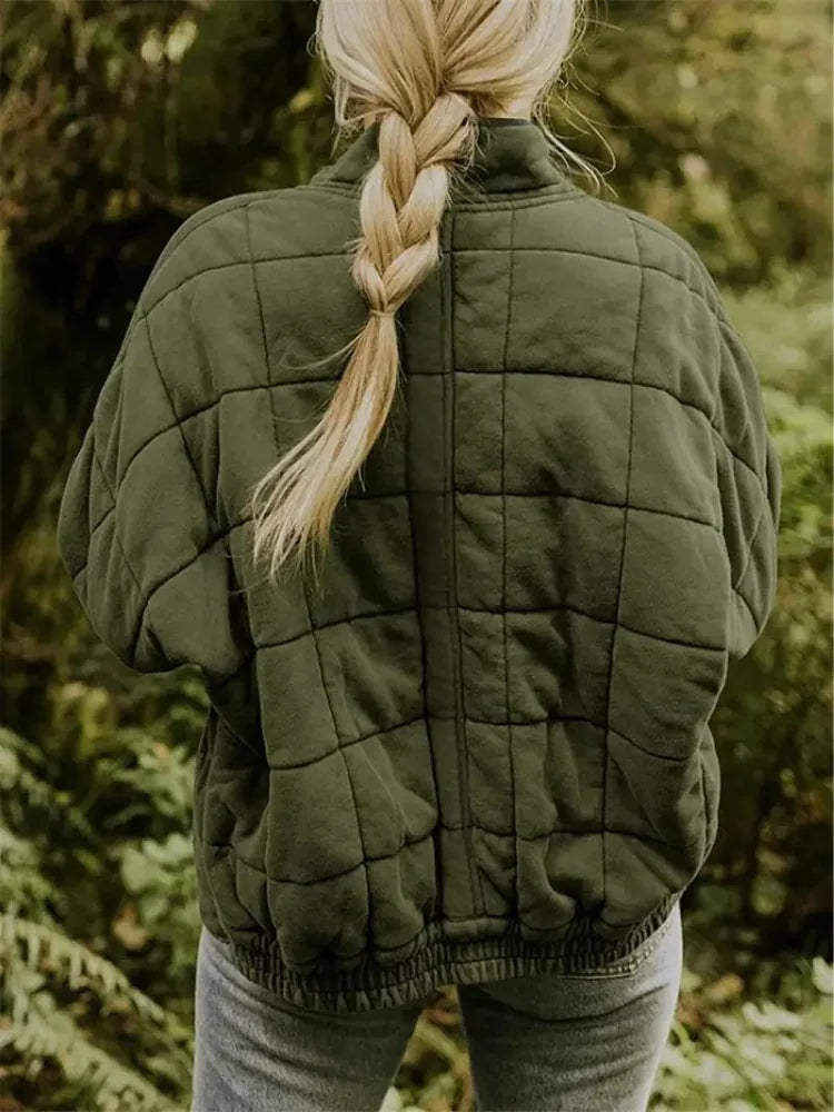 Willa | Women's Oversized Quilted Jacket with Stand Collar