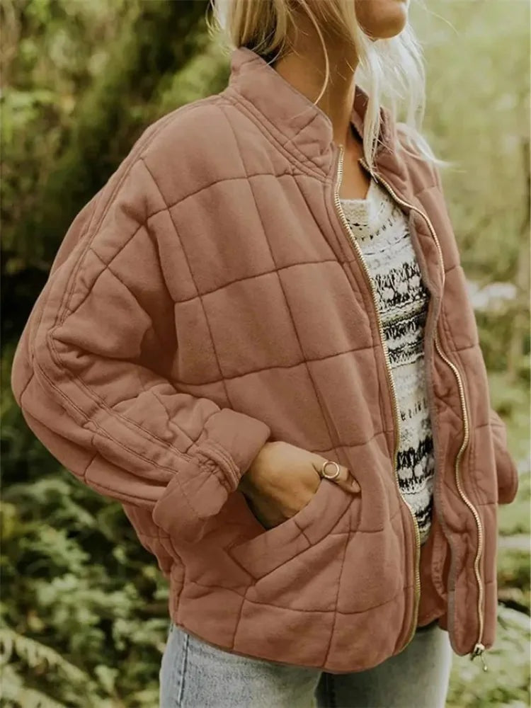 Willa | Women's Oversized Quilted Jacket with Stand Collar