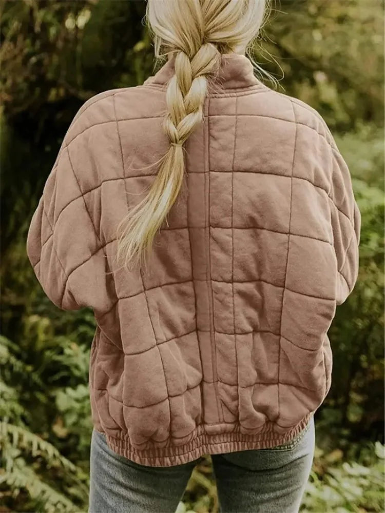 Willa | Women's Oversized Quilted Jacket with Stand Collar