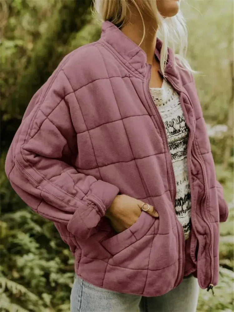 Willa | Women's Oversized Quilted Jacket with Stand Collar