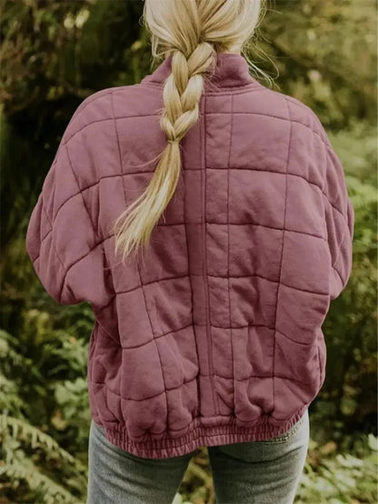 Willa | Women's Oversized Quilted Jacket with Stand Collar