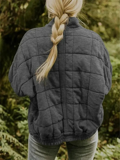 Willa | Women's Oversized Quilted Jacket with Stand Collar