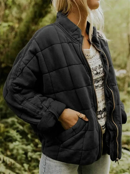 Willa | Women's Oversized Quilted Jacket with Stand Collar