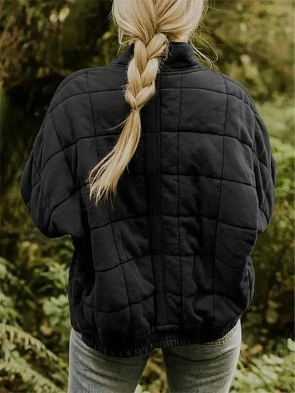 Willa | Women's Oversized Quilted Jacket with Stand Collar