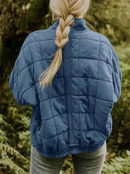Willa | Women's Oversized Quilted Jacket with Stand Collar