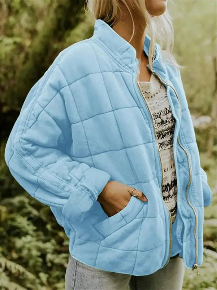 Willa | Women's Oversized Quilted Jacket with Stand Collar